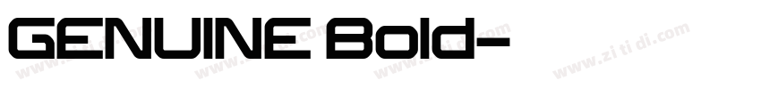GENUINE Bold字体转换